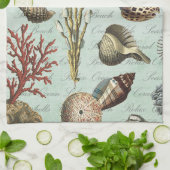 Moderne  zeeshells theedoek (Gevouwen)