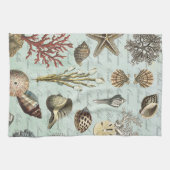 Moderne  zeeshells theedoek (Horizontaal)