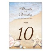 Moderne zeesterren en schelpen Tropische strand br Kaart (Achterkant)