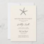 Moderne zeesterren strand oceaan vrijgezellenfeest kaart (Voorkant)