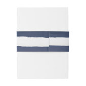 Moderne Zeevaart Gestreepte Huwelijk Uitnodigingen Wikkel (Achterkant Voorbeeld)