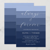 Moderne Zeevaartstrepen Altijd Voor Altijd Trouwen Kaart (Voorkant / Achterkant)