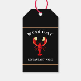 Moderne zeevruchten welkom Lobster limoen aangepas Cadeaulabel