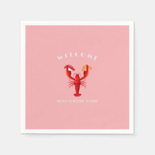 Moderne zeevruchten welkom Lobster sushi aangepast Servet
