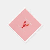 Moderne zeevruchten welkom Lobster sushi aangepast Servet (Hoek)