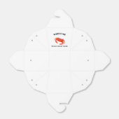 Moderne zeevruchten welkom red Crab custom persona Bedankdoosjes (Uitgevouwen)