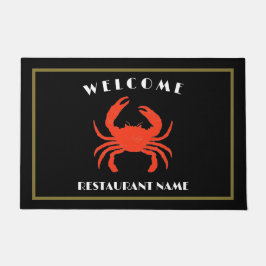 Moderne zeevruchten welkom red Crab custom persona Deurmat