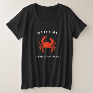 Moderne zeevruchten welkom red Crab custom persona Grote Maat T-shirt