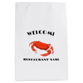 Moderne zeevruchten welkom red Crab custom persona Medium Cadeauzakje (Voorkant)