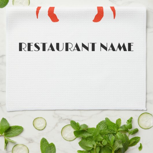 Moderne zeevruchten welkom red Crab custom persona Theedoek (Gevouwen)