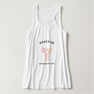 Moderne zeevruchten welkom rivierkreeft Naam Tanktop