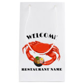 Moderne zeevruchten welkom rode Crab ramen aangepa Klein Cadeauzakje (Voorkant)