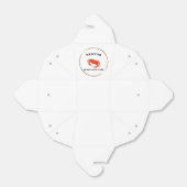 Moderne zeevruchten welkom rode krab aangepaste na bedankdoosjes (Uitgevouwen)