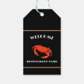 Moderne zeevruchten welkom rode krab aangepaste na cadeaulabel (Voorkant)