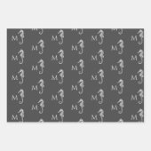 Moderne zeezeepaardkorst inpakpapier vel (Voorkant 3)