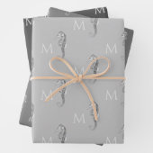 Moderne zeezeepaardkorst inpakpapier vel (In situ)