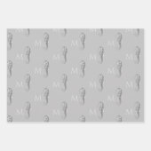 Moderne zeezeepaardkorst inpakpapier vel (Voorkant)