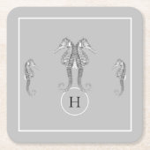 Moderne zeezeesoorten kartonnen onderzetters (Voorkant)