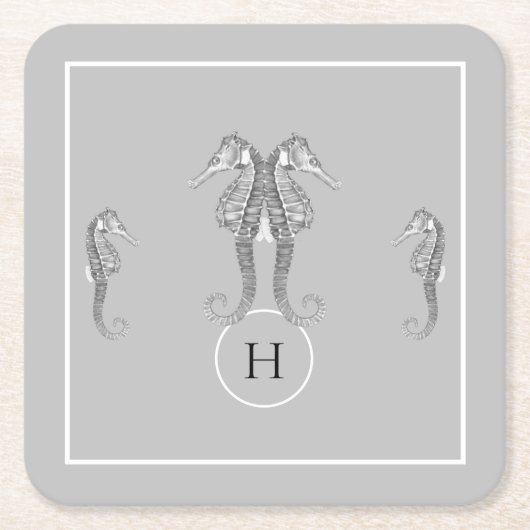 Moderne zeezeesoorten kartonnen onderzetters (Voorkant)