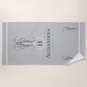 Moderne zeezeesoorten strandlaken (Voorkant)