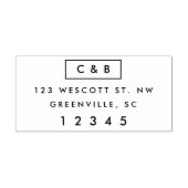 Moderne, zelf-inkerende retouradresstempel  zelfinktende stempel (Design)