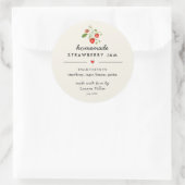 Moderne zelfgemaakte aardbeienjam pot sticker (Tas)