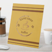 Moderne Zelfgemaakte koffie Thee aangepaste Bedrij Reclamebord Met Voetstuk (Insitu)