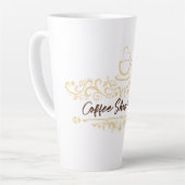 Moderne zelfgemaakte koffie welkom op maat Busines Latte Mok (Linkerhoek)