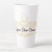 Moderne zelfgemaakte koffie welkom op maat Busines Latte Mok (Voorkant)