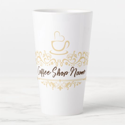 Moderne zelfgemaakte koffie welkom op maat Busines Latte Mok (Voorkant)