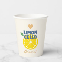 Moderne zelfgemaakte limoncello likeur papier cup papieren bekers