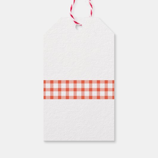 Moderne Zelfgemaakte tomaat Relish met geruite lij Cadeaulabel (Achterkant)