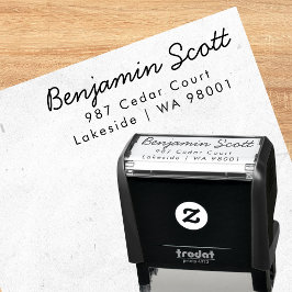 Moderne Zelfinkende Postadres Stempel