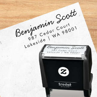 Moderne Zelfinkende Postadres Stempel