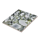 Moderne Zen Groene Edelsteen Witte Kwarts en Onyx Tegeltje (Zijkant)