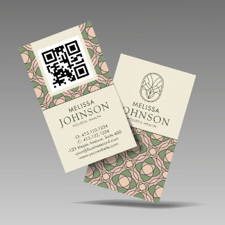 Moderne Zen Holistische Gezondheid QR Code Visitek Visitekaartje