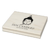 Moderne Zen kaars Small Business, Custom Large Rubberstempel (Stempel)
