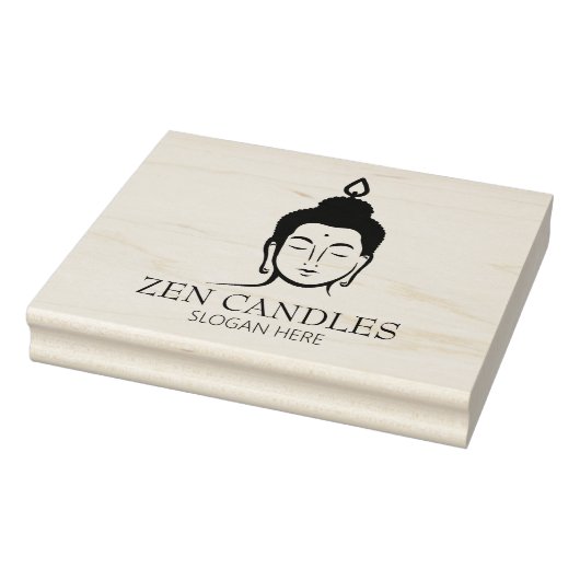 Moderne Zen kaars Small Business, Custom Large Rubberstempel (Stempel)