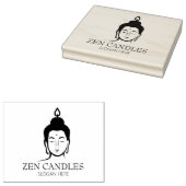 Moderne Zen kaars Small Business, Custom Large Rubberstempel (Gestempeld)