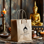 Moderne Zen kaars Small Business, Custom Large Rubberstempel