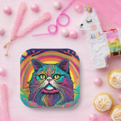 Moderne zen kat papieren bordje (Feest)