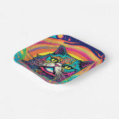 Moderne zen kat papieren bordje (Gebogen)