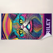 Moderne zen kat strandlaken (Voorkant)