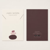 Moderne Zen Ketting Armband Display Kaart (Voorkant /achterkant)