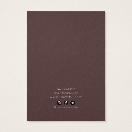 Moderne Zen Ketting Armband Display Kaart (Achterkant)