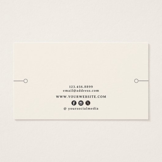 Moderne Zen sieraden armband Display Kaart (Achterkant)