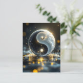 Moderne Zen Yin en Yang vibes Briefkaart (Staand voorkant)