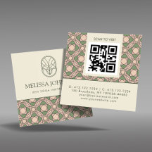 Moderne Zen Yoga Instructeur QR Code Vierkant