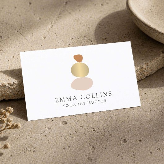 Moderne Zen Yoga-instructeur Visitekaartje