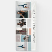 Moderne zes-foto-collage Persoonlijke trainer Fitn Spandoek (Verticaal)